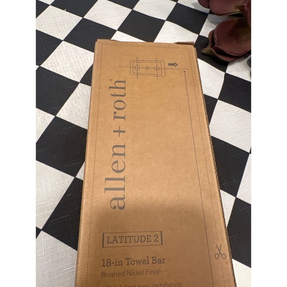 Allen + Roth Latitude 2 18-in Towel Bar Brushed Nickel Bathroom Hardware Mount - Picture 4 of 4